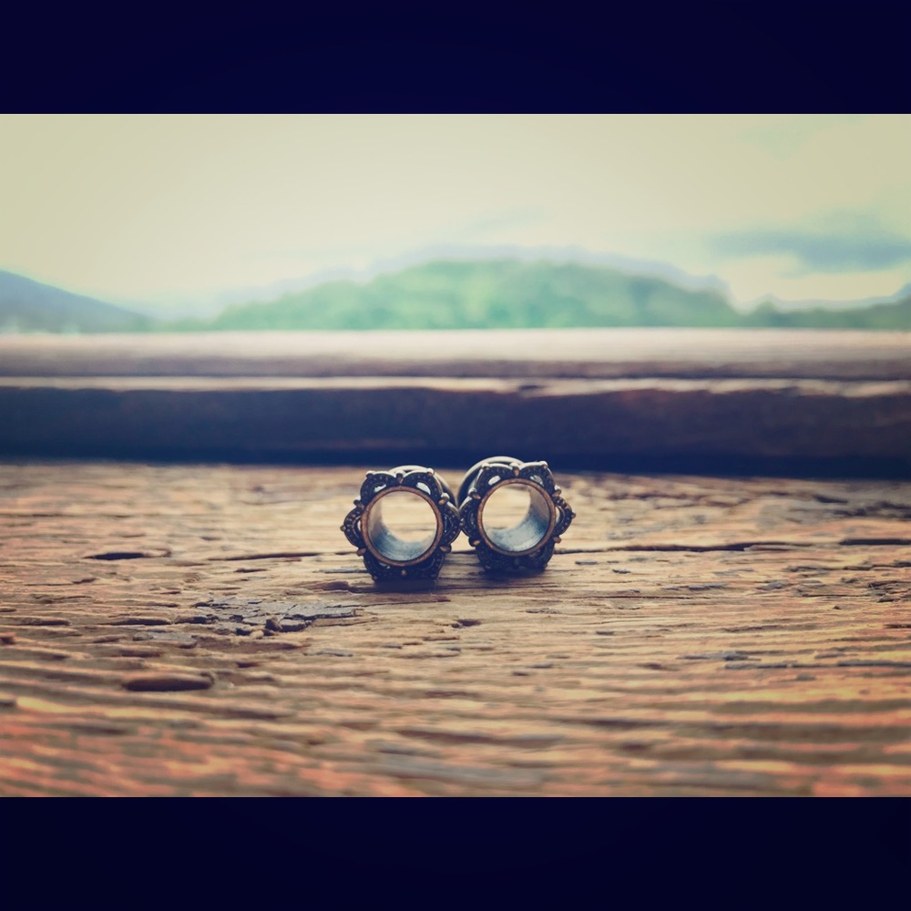 00g (8mm) Gold Metal Tunnels